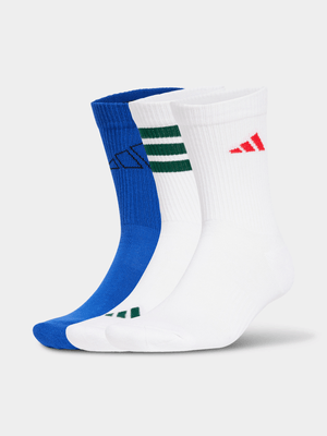 adidas 3 Pack Logo Team Royal Socks