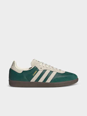 adidas Originals Men's Samba OG Green/Cream Sneaker