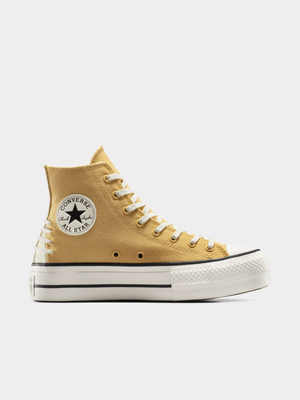 Converse Women's CTAS Lift Platform Yellow/Cream Sneaker