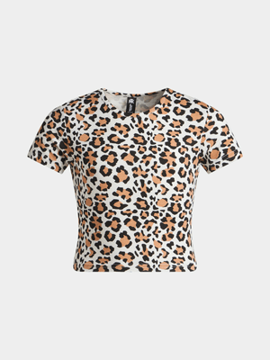 Jet Teen Girls Leopard Print T-Shirt