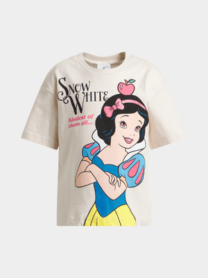 Jet Younger Girls Cream Snow White Oversize T-Shirt
