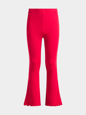 Cotton On Kids Girl Red Francine Flare Pants