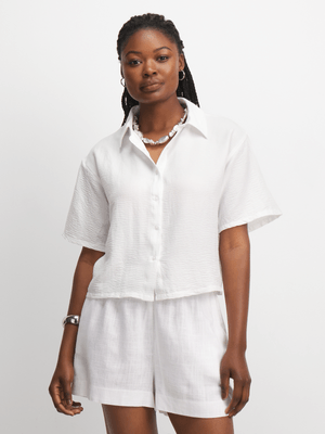 Exact Women's White Boxy Shirt