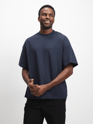 Jet Men's Navy Oversized T-Shirt