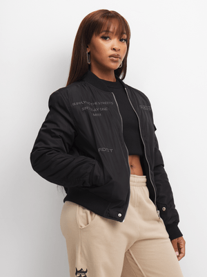 Redbat Classics Women's Black Utility Bomber Jacket