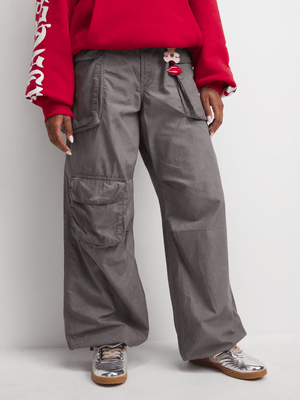 The FIX Women's Grey  Wash Wide Leg Pants