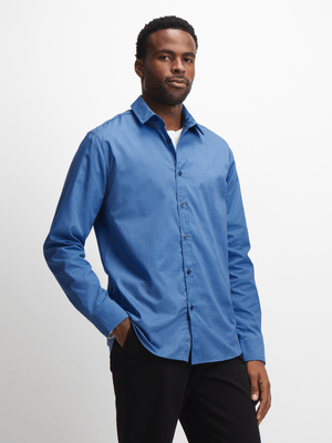 Jet Men's Chambray Blue Shirt