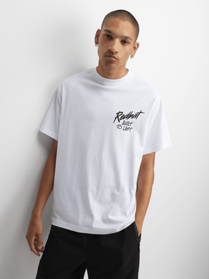Redbat Men's White Relaxed T-Shirt