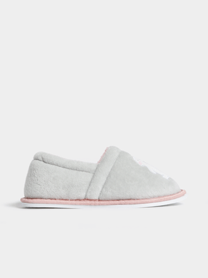 Exact Oler Girl's Grey Bunny Slippers