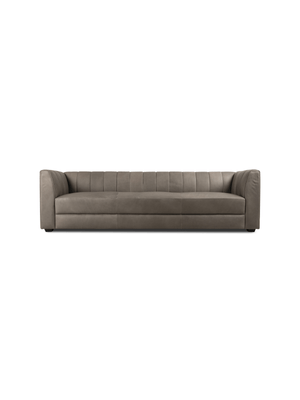 Alexa 4 Seater Leather Couch Okovango Grey
