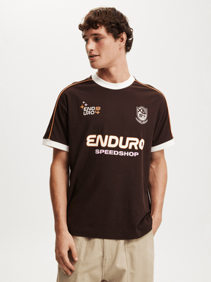 Men's Cotton On Brown Premium Loose Fit Art T-Shirt