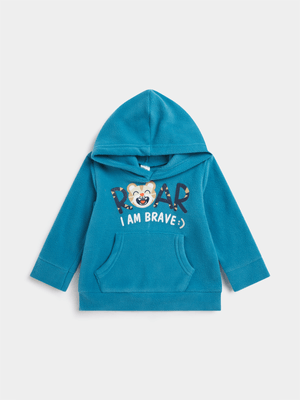 Jet Toddler Boys Blue Fleece Roar Hoodie