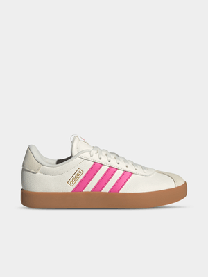 adidas Womens VL Court 3.0 White/Pulse Magenta Sneakers