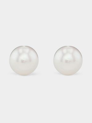Sterling Silver & Freshwater Pearl 10mm Stud Earrings