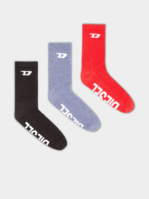 Men's Diesel Multi Skm-D-Crew-Sport-Socks