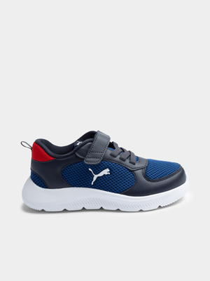 Kids Puma Funracer Navy/White Sneaker
