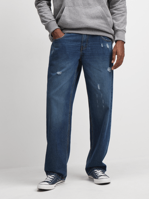 Jet Men's Dark Wash Straight Leg Jeans