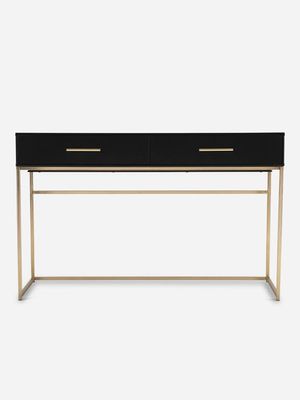 Morris Dressing Table Black & Brass
