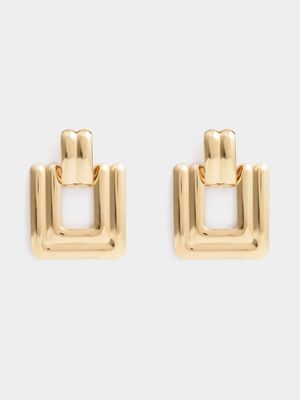 The FIX Women's Gold Square Earrings