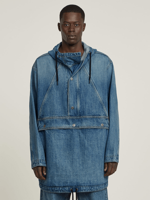 G-Star Men's Parachute Hooded Medium Blue Denim