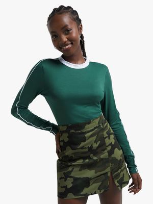 The FIX Women's Camo Mini Skirt With Slit