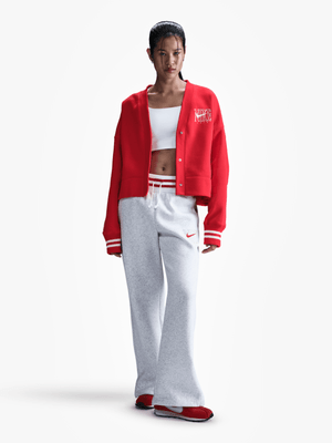 Nike Women's Nsw Phoenix Fleece Red Over-Oversized Cardigan