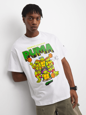 Puma x TMNT Men's Hoops White Basketball T-Shirt
