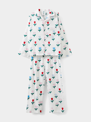 Cotton On Kids White Billie Long Sleeve Pyjama Set
