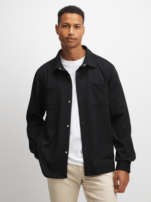 Exact Men's Black Knit Shacket