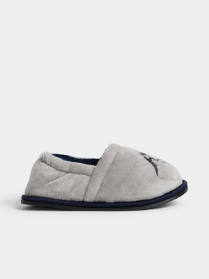 Exact Younger Boy's Grey Dinsosaur Slippers