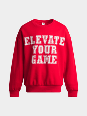 Jet Teen Boys Red Elevate Your Game Active Top