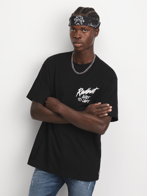 Redbat Men's Black Relaxed T-Shirt