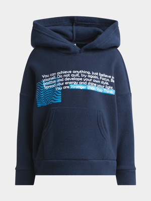 Jet Younger Boys Navy Fleece Hoodie