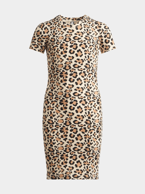 Jet Teen Girls Leopard Print Bodycon Dress