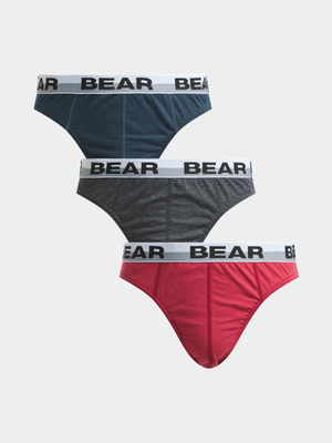 Jet Men's Multicolour 3 Pack Briefs