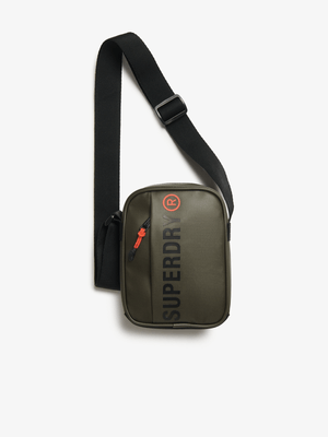 Men's Superdry Olive Green Tarp Cross Body Bag