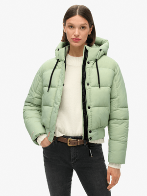 Women's Superdry Green Ripstop Padded Bomber Jacket