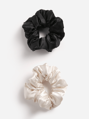 Foschini All Woman 2 Piece Elasticated Satin Scrunchie Set