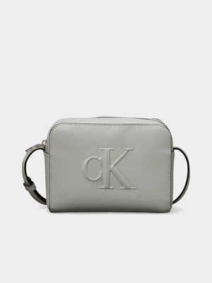 Calvin Klein Grey Acc Sculpted Camera Bag Deboss