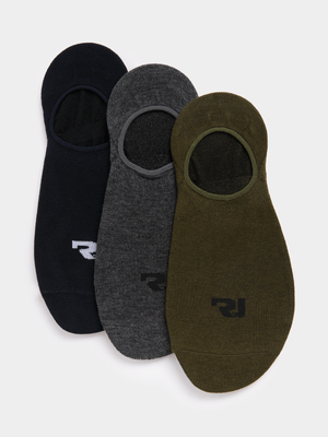 Men's Relay Jeans 3 Pack Invisible Multicolour Socks