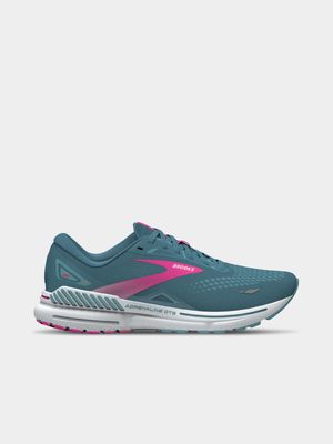 Brooks Womens Adrenaline GTS 23 Storm Blue/Pink/Aqua Running Shoes
