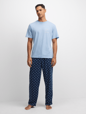 Jet Men's Blue/Navy Pyjama Set