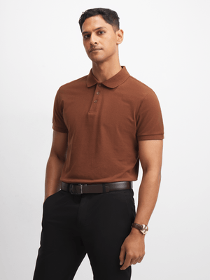 Jet Men's Choclate Brown Golf Shirt