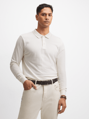 Jet Men's Ecru Golf Shirt