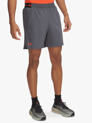 Under Armour Mens Vanish Woven 6 Inch Castlerock Grey Shorts