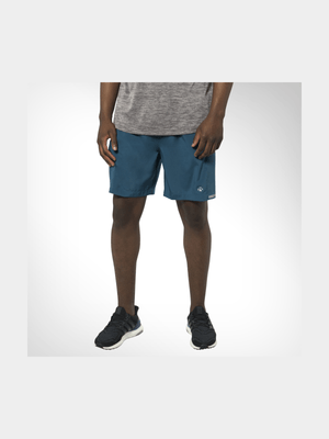 TS Mens Reflective Zip Teal Fitness Shorts