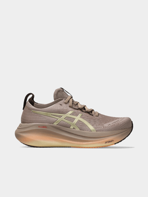 Asics Womens Gel-Nimbus 27 Platinum/Taupe Grey Running Shoes