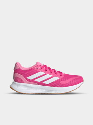 adidas Junior Grade-School Run Falcon 5 Pink/White Running Shoes