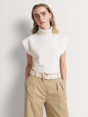 Soft Touch Rollover Cap Sleeve Top