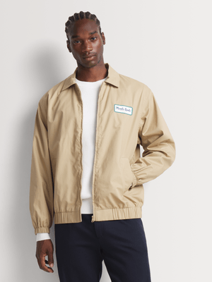 Men's Markham Embroidery Coach Brown Jacket